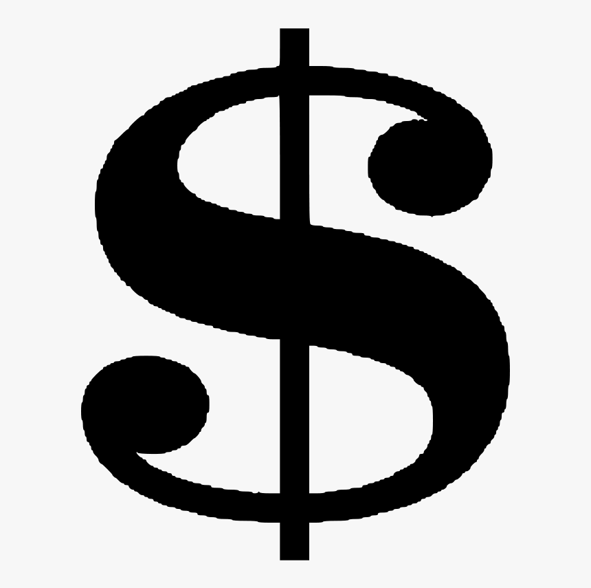 Symbol,circle,line - Money Sign Clipart Black, HD Png Download, Free Download