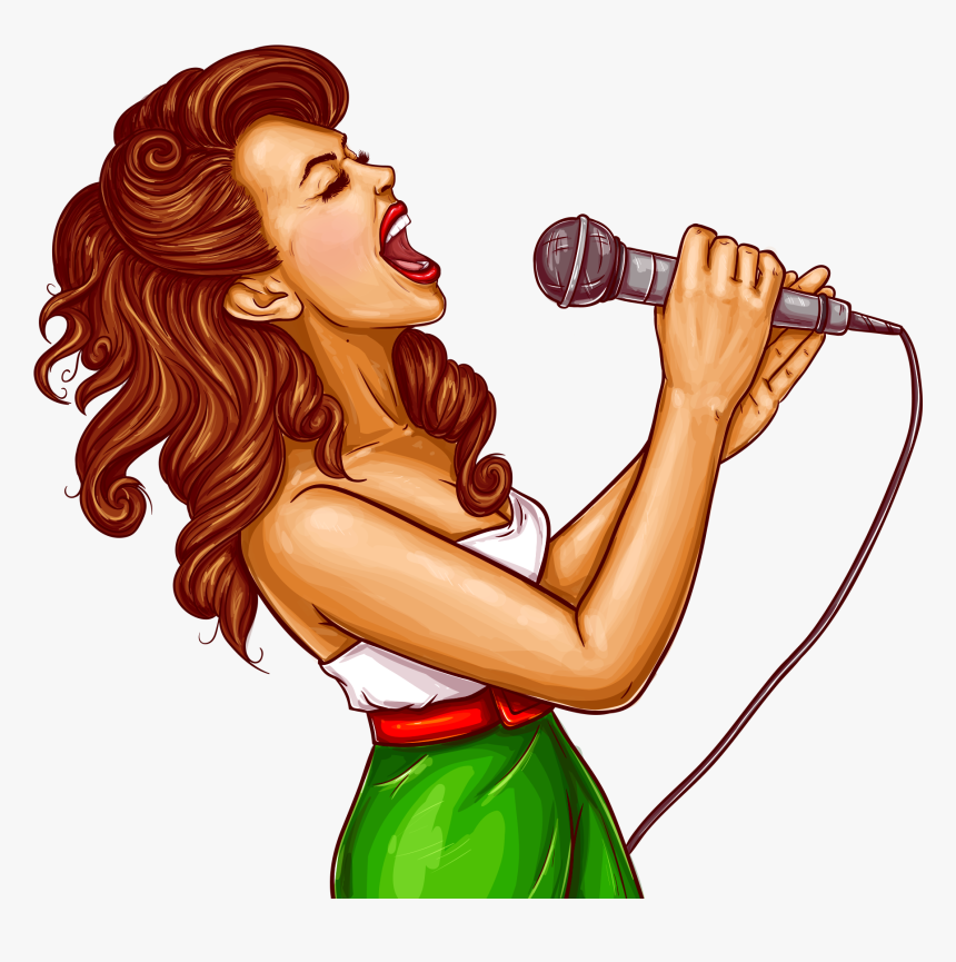 Woman Singing Pop Art, HD Png Download, Free Download