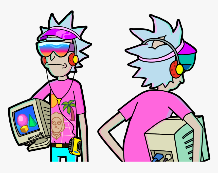 John Rick - Rick Zarchez - Dude Rick - Vaporwave Rick - Rick And Morty Aesthetic, HD Png Download, Free Download
