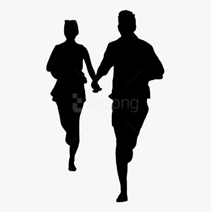 Free Png Couple Silhouette Png - Couple Holding Hands Silhouette Png, Transparent Png, Free Download