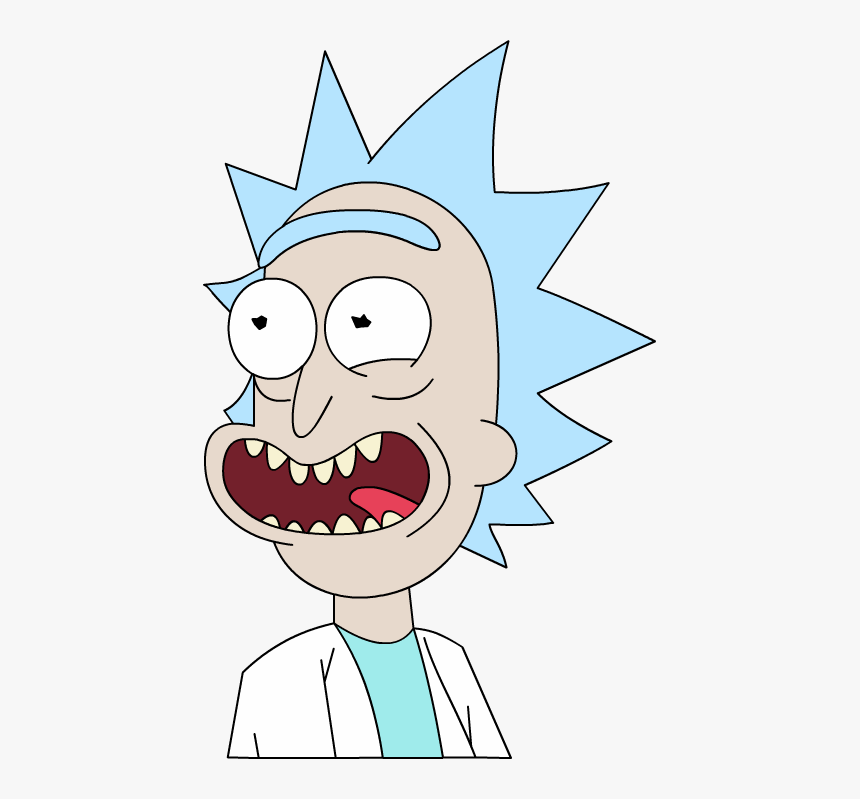 Rick And Morty Rick Face Png Banner Black And White - Rick From Rick And Morty Face, Transparent Png, Free Download