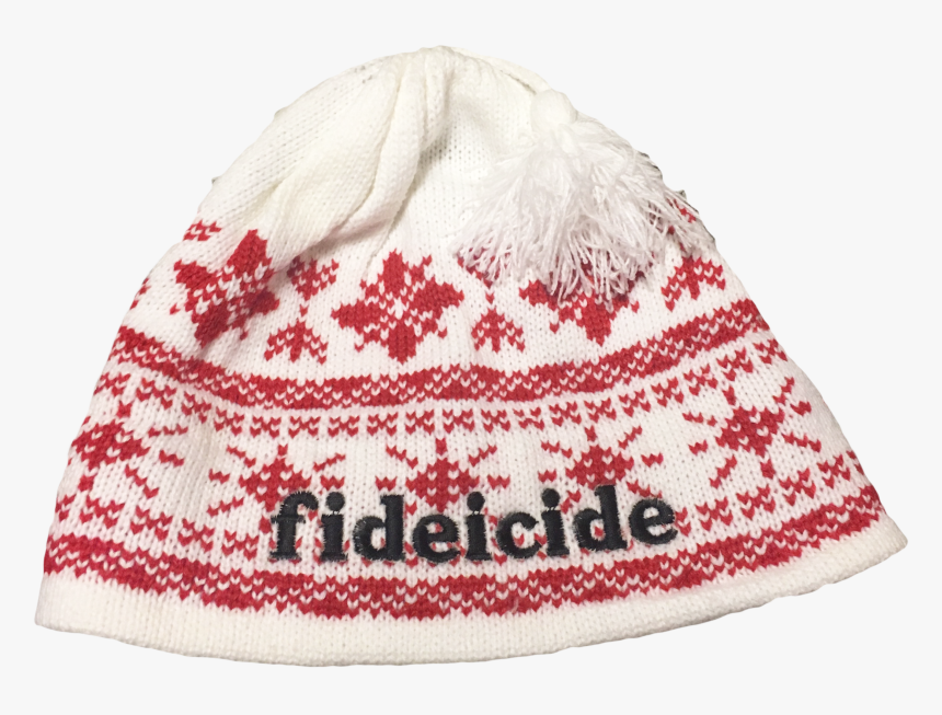 Image Of Fideicide Beanie White/red/black - Beanie, HD Png Download, Free Download