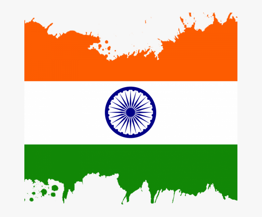 Ink Splatter Brush Decoration Of India Republic Day - Ratio Of National Flag, HD Png Download, Free Download