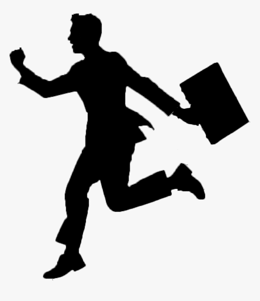 Running Silhouette Png - Silhouette Running Away Png, Transparent Png, Free Download