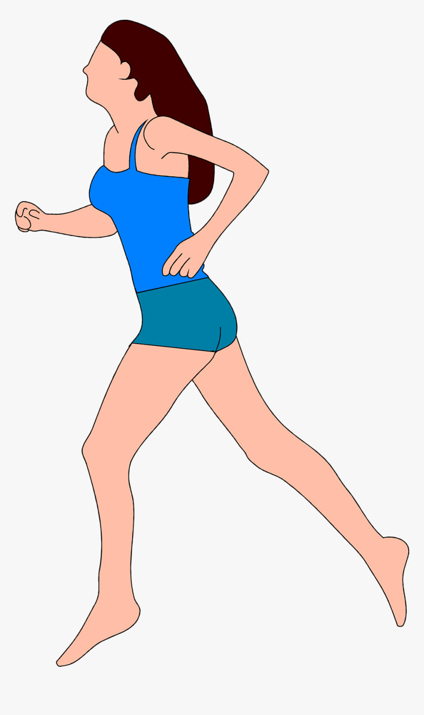 Running Woman Free Stock - Girl Run Clipart Gif, HD Png Download, Free Download