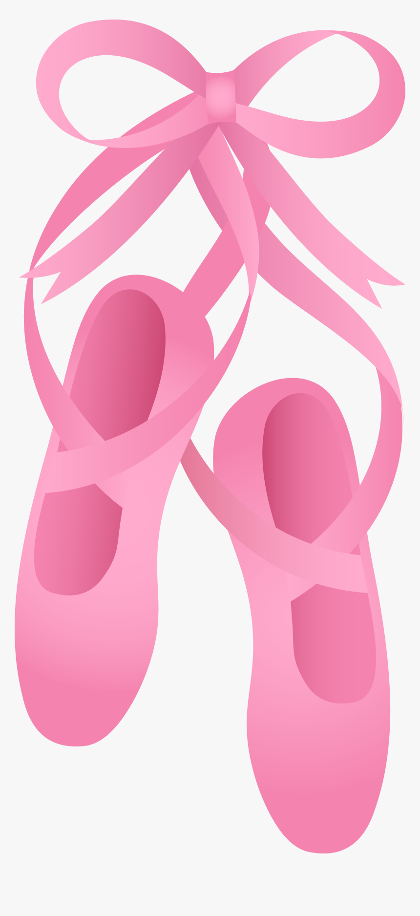Pink Ballet Slippers - Ballerina Shoes Clip Art, HD Png Download - kindpng
