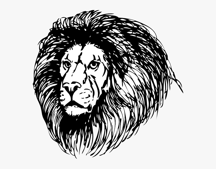 Lion Mane Clip Art Black And White, HD Png Download, Free Download