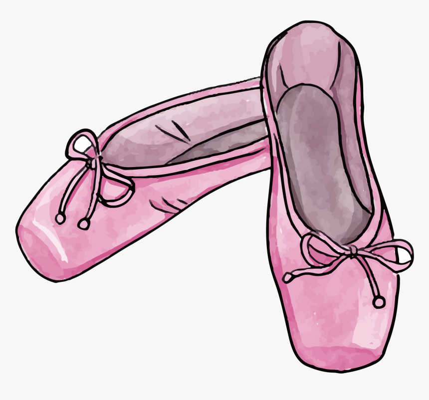 Ballet Shoe Drawing Illustration - Zapatillas De Ballet Dibujo, HD Png Down...