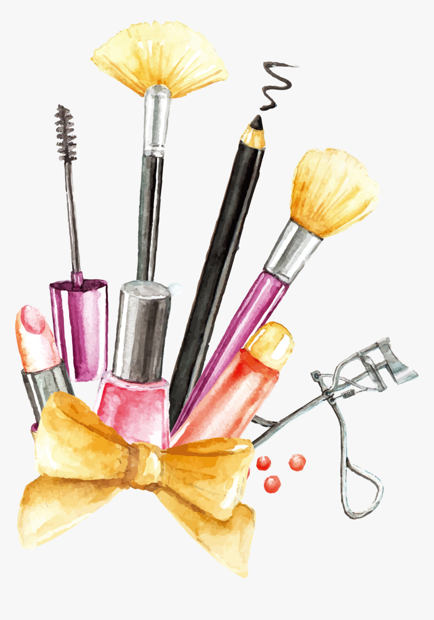 Painting Makeup Vector Cosmetics Tools Brush Clipart - Makeup Brush Vector Png, Transparent Png, Free Download