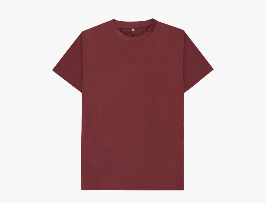 Red Wine Plain Organic T-shirt - Active Shirt, HD Png Download, Free Download