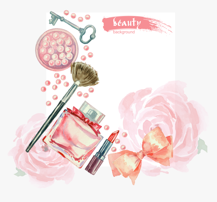 Makeup Png Watercolor - Invitaciones De Cumpleaños De Maquillaje, Transparent Png, Free Download