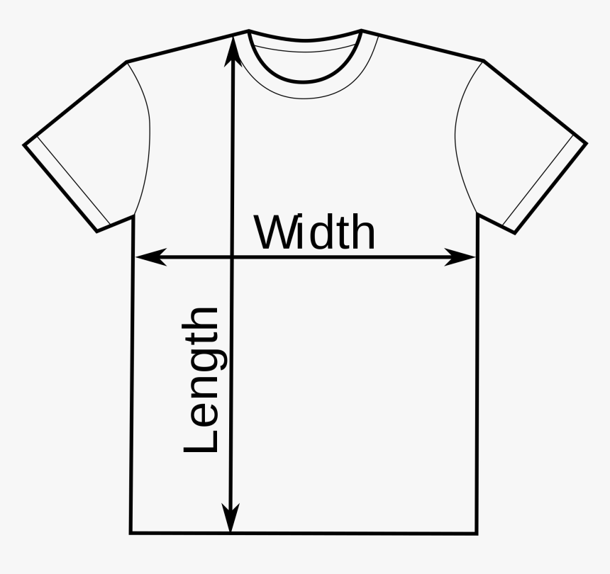 Transparent T Shirt Vector Png - T Shirt Size Diagram, Png Download, Free Download
