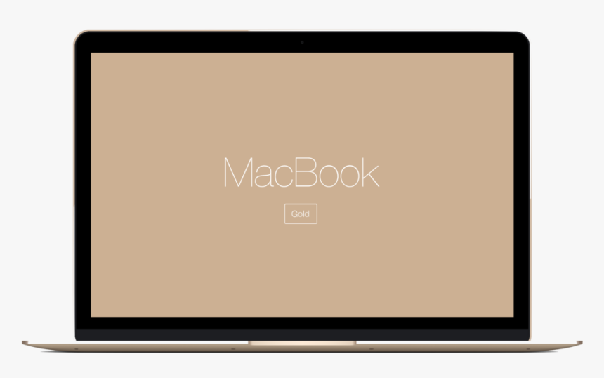 Macbook Gold Mockup Png, Transparent Png, Free Download