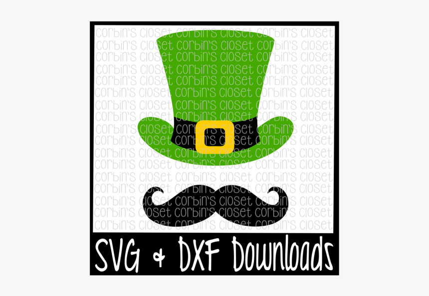 Free St Patricks Day Svg * Top Hat And Mustache * Leprechaun - Grass, HD Png Download, Free Download