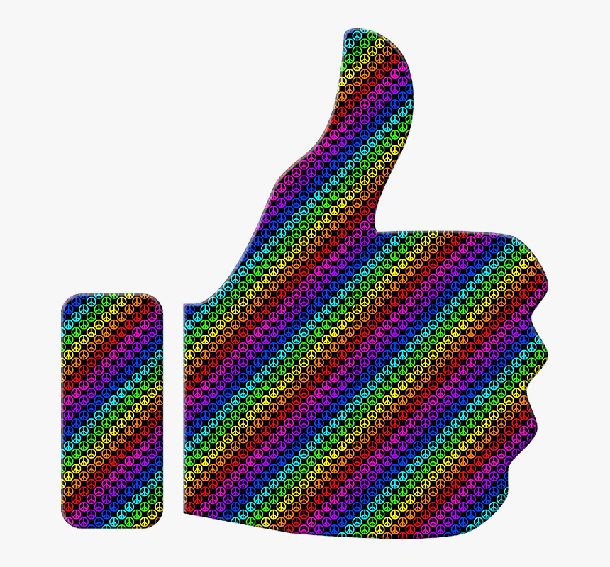 Transparent Hippies Clipart - Hippie Thumbs Up, HD Png Download, Free Download