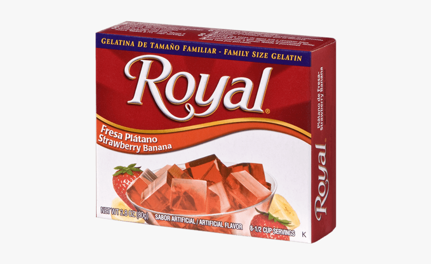 Royal Gelatin Strawberry Banana - Gelatina Royal Sugar Free, HD Png Download, Free Download