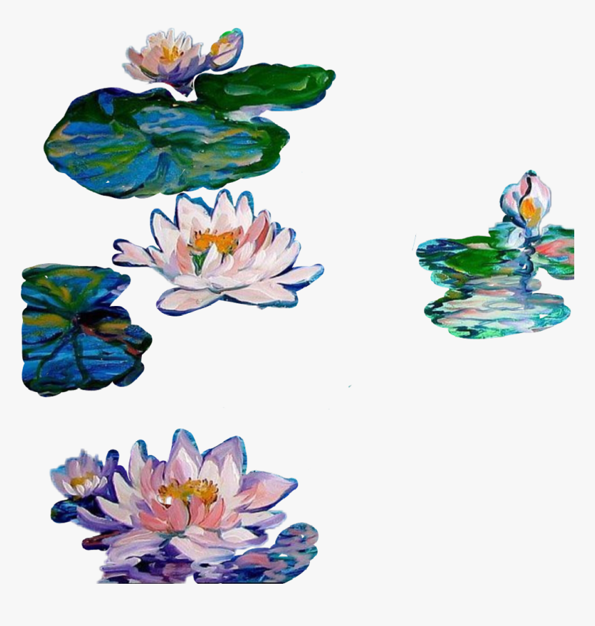 Transparent Water Lilies Png - Painting Of Water, Png Download, Free Download