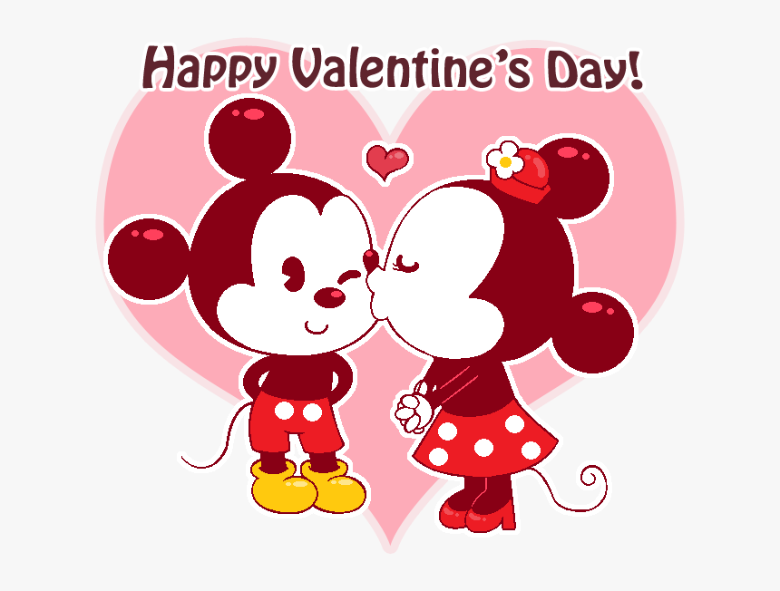 Mice Clipart Valentine - Mickey And Minnie Valentines, HD Png Download, Free Download