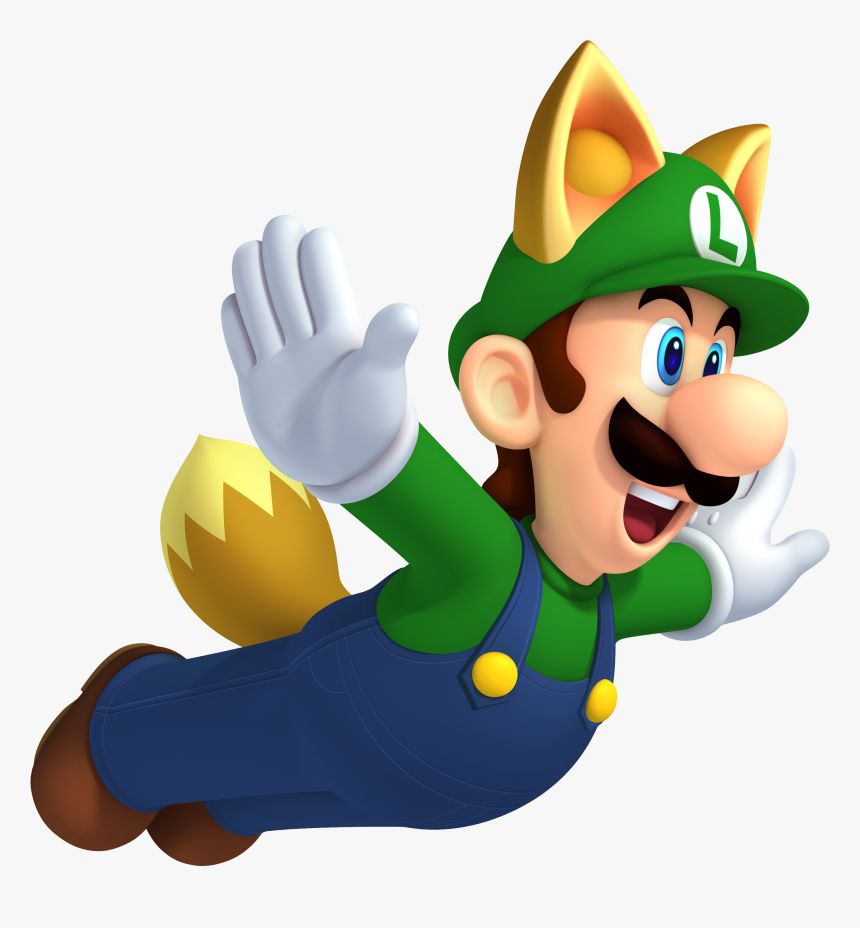 Raccoon Luigi Nsmbw - New Super Mario Bros 2 Luigi, HD Png Download, Free Download