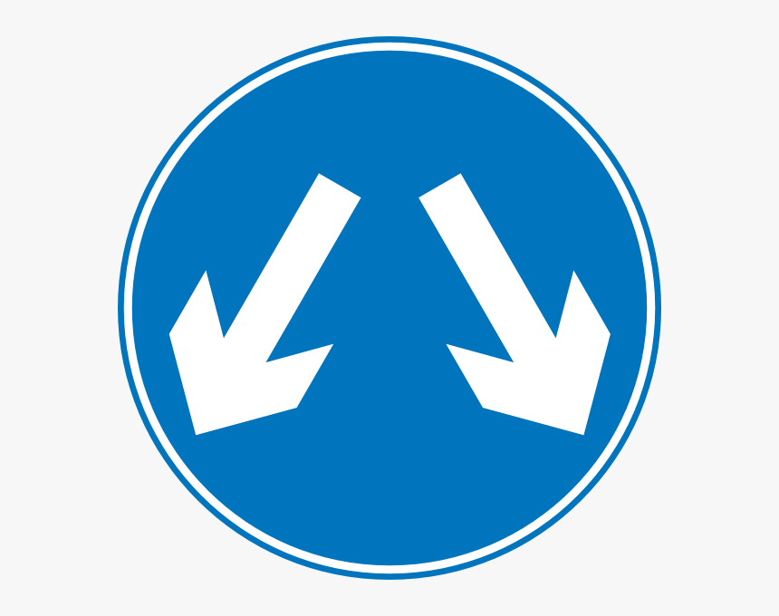 Blue Sign Two Arrows, HD Png Download, Free Download