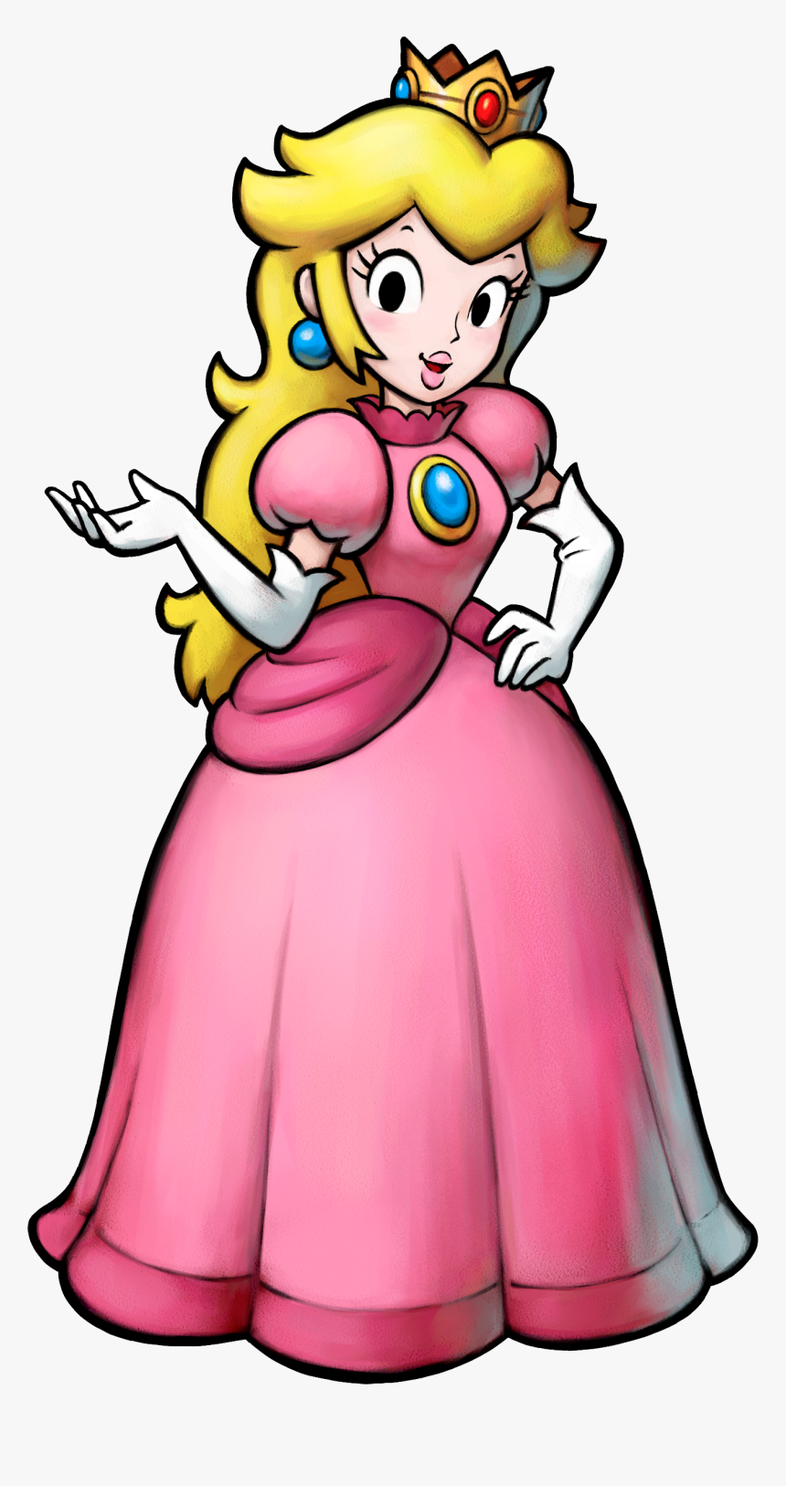 Peach Clipart Peach Pit - Peach Mario And Luigi, HD Png Download, Free Download