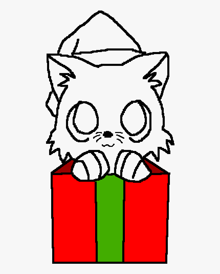 Christmas Cat Cute Drawing, HD Png Download, Free Download