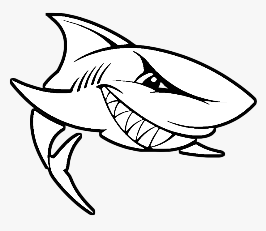 Transparent Small Fish Png - White Shark Black And White Png, Png Download, Free Download