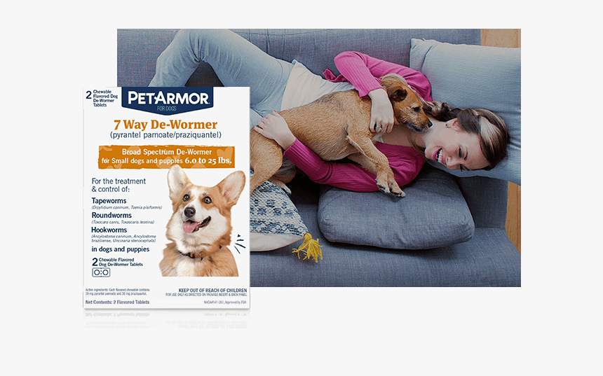 De-wormers - Petarmor 7 Way Chewable De-wormer For Puppies And Small, HD Png Download, Free Download