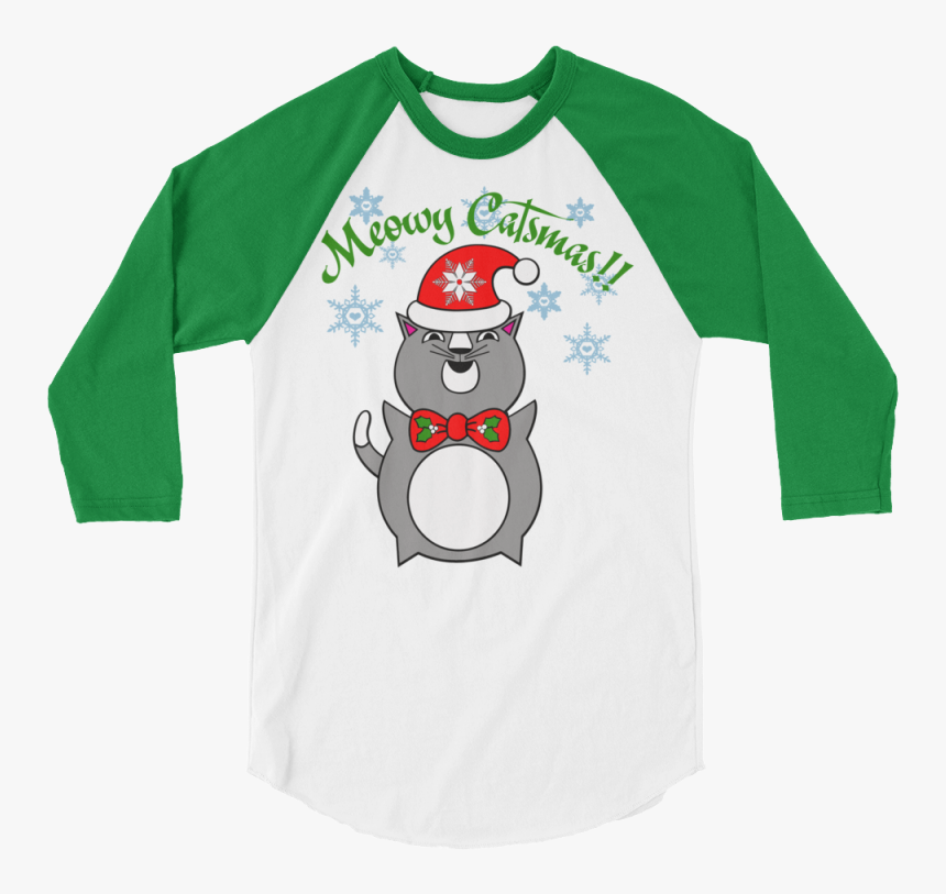 Download Christmas Cat Svg Raglan Sleeve Hd Png Download Kindpng
