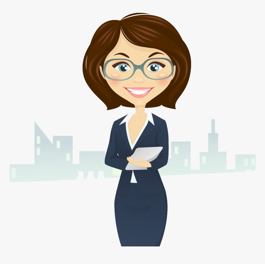 Transparent Professional Woman Clipart - Business Woman Cartoon Png, Png  Download - kindpng
