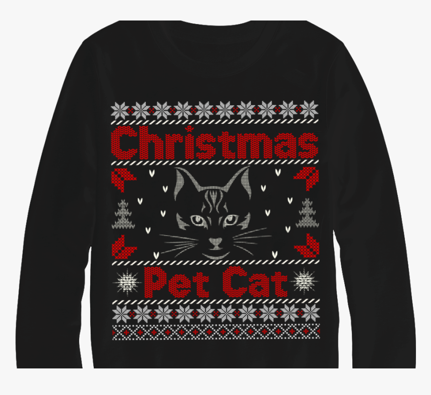 Ugly Christmas Pet Cat Sweater Design Logo Patriotic - Red Ugly Christmas Sweater Vector, HD Png Download, Free Download