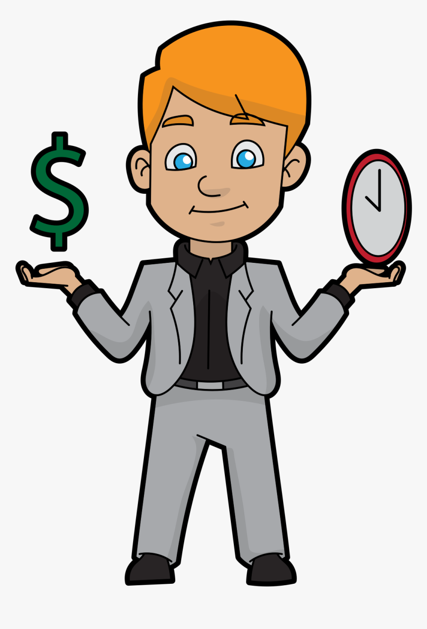 Time Is Money Cartoon Png, Transparent Png, Free Download