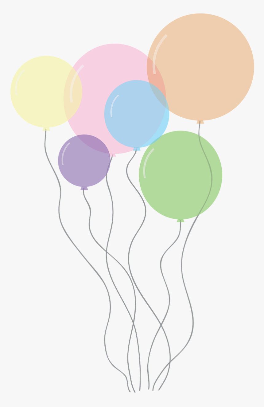 Balloons Pastel Colors Transparent, HD Png Download, Free Download