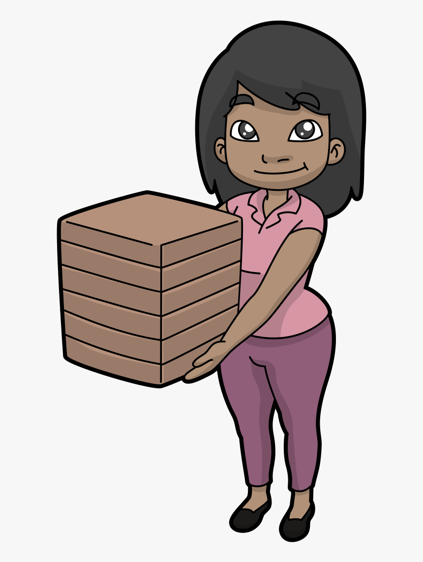 Black Woman Carrying Boxes, HD Png Download, Free Download