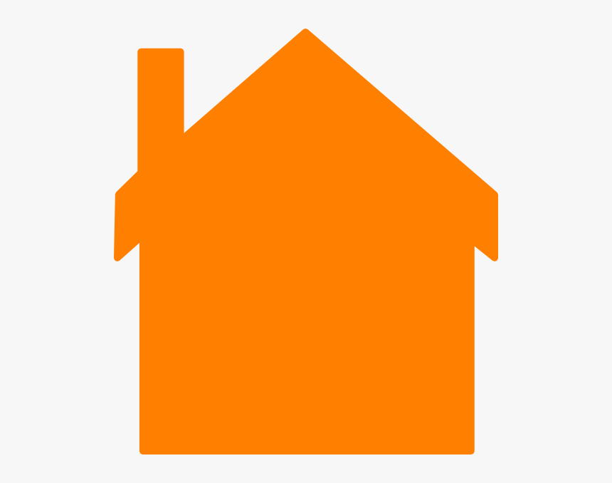 Orange House Svg Clip Arts - House Clip Art Orange, HD Png Download, Free Download