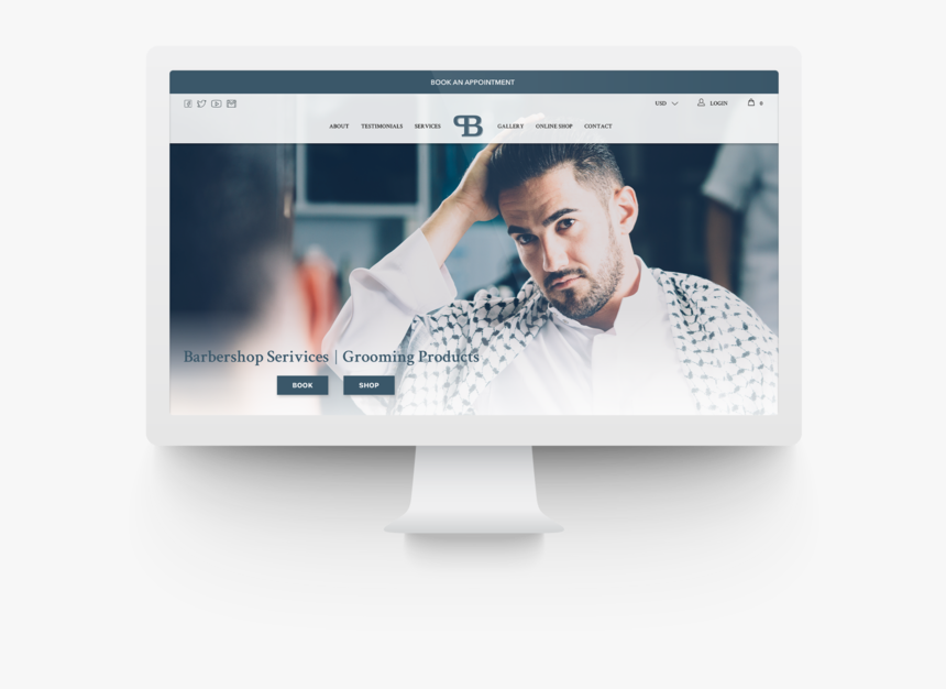 Proper Barber Website - Website, HD Png Download, Free Download