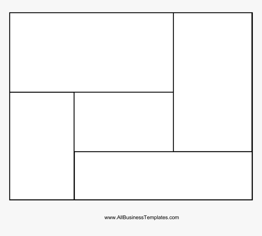 Jigsaw Template With Cutting Instructions Main Image - Monochrome, HD Png Download, Free Download