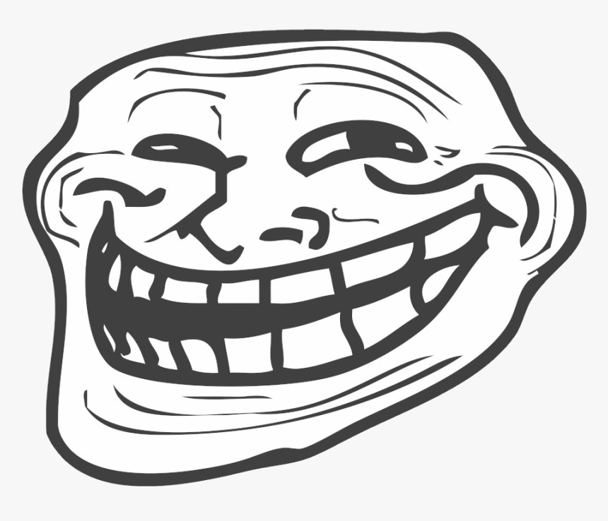 Transparent Anonymous Face Png - Troll Face, Png Download, Free Download