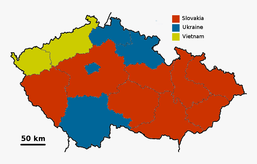 Ethnic Map Of Czechia, HD Png Download, Free Download