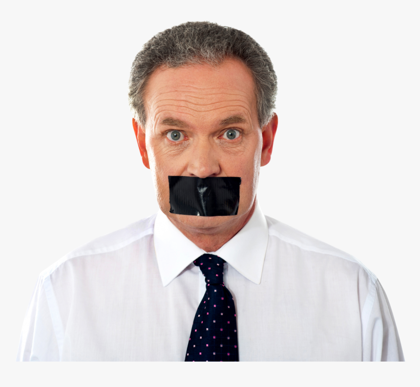 Funny Guy Png Image - Person With Tape Over Their Mouth, Transparent Png, Free Download