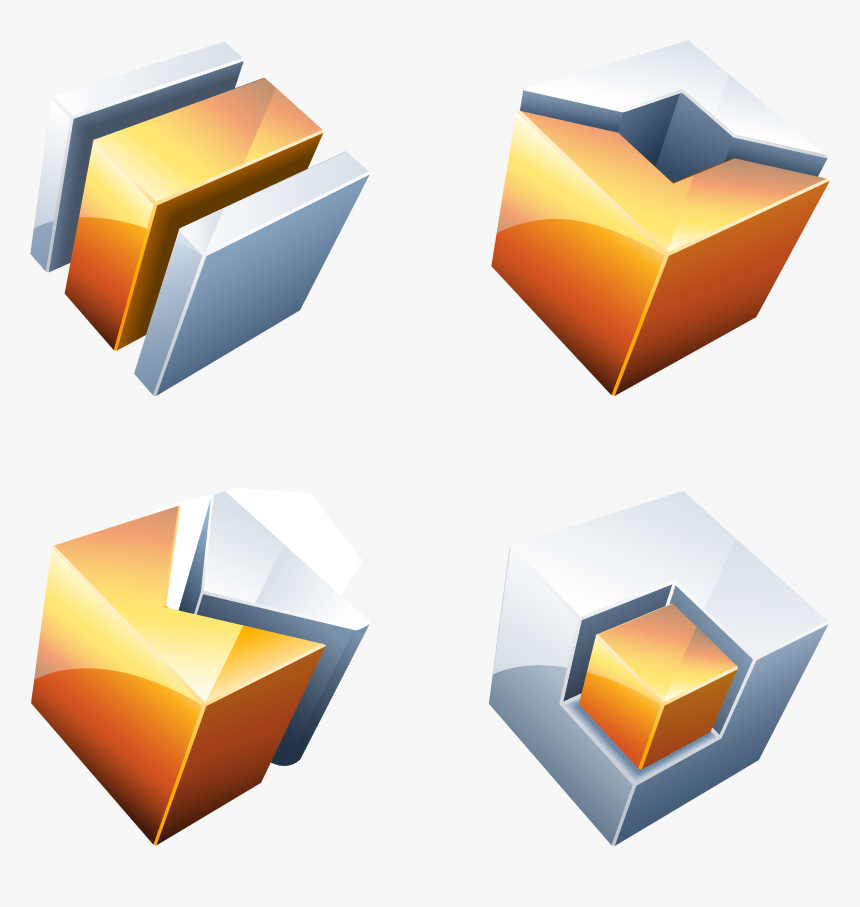 Cubes Vector Geometric - 3d Vector Geometric Shapes, HD Png Download, Free Download