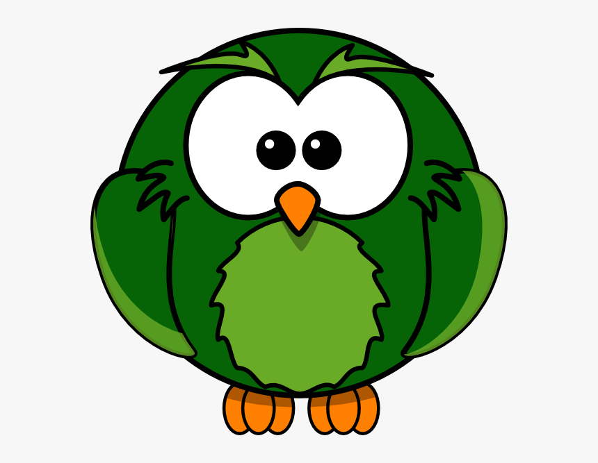 Dark Green Owl Svg Clip Arts - Cartoon Owl Png, Transparent Png, Free Download