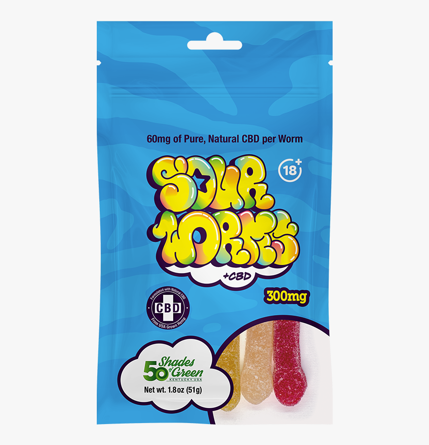 Cbd Sour Worms 60mg, HD Png Download, Free Download