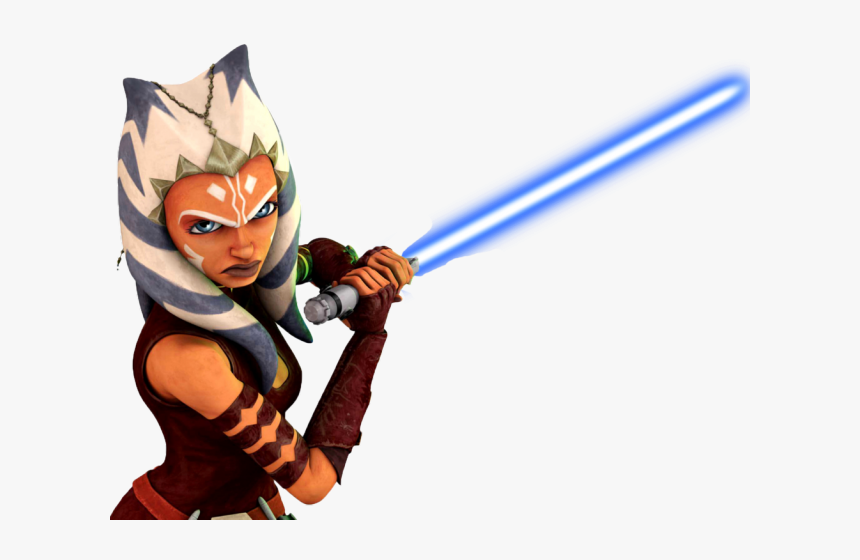 Luke Skywalker Clipart Blue Lightsaber - Ahsoka Tano Blue Lightsabers, HD Png Download, Free Download