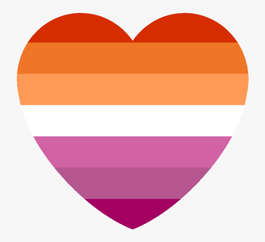Image - Lesbian Flag Heart Emoji, HD Png Download - kindpng.