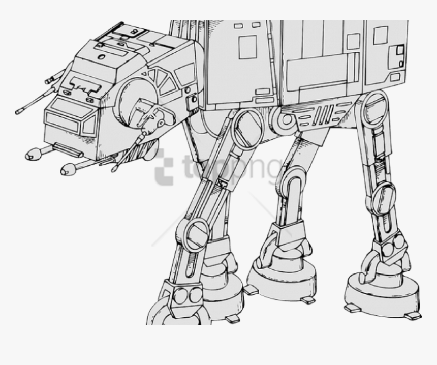 Free Png St Coloring Page Star Wars Png Image With - Star Wars Coloring Walker, Transparent Png, Free Download
