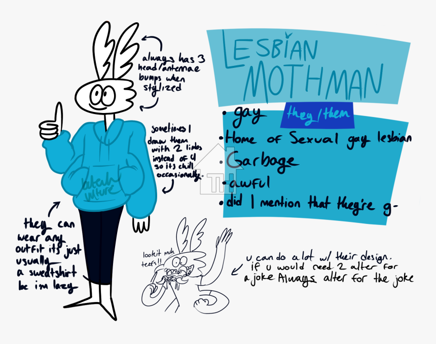 Lesbian Mothman, HD Png Download, Free Download