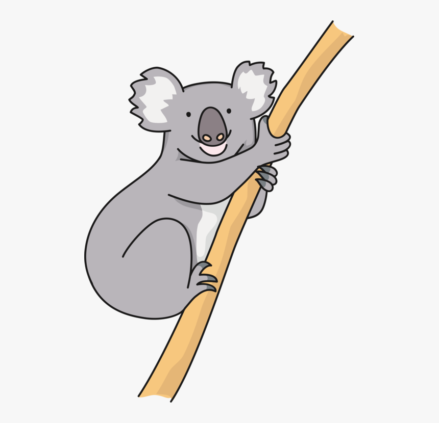 Koala,mouse,cartoon - しがみつく イラスト, HD Png Download, Free Download