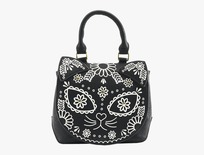 Loungefly Sugar Skull Cat Crossbody Bag Black, HD Png Download, Free Download