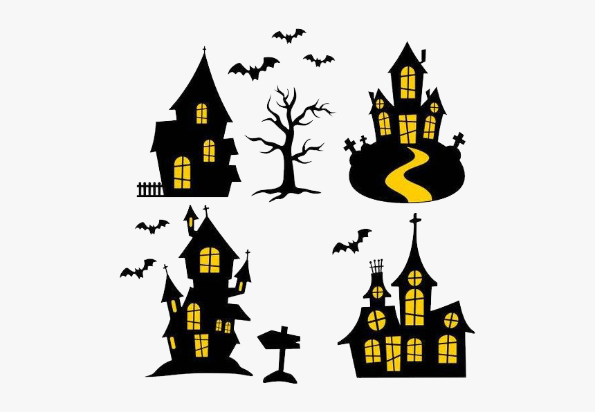 Halloween Haunted House Download Transparent Png Image - Haunted House Svg Free, Png Download, Free Download